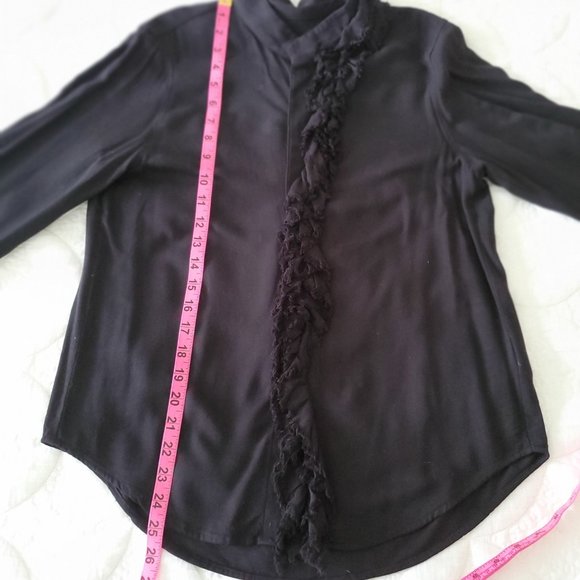 DKNY Women’s Ruffle Button Down - Picture 5 of 8